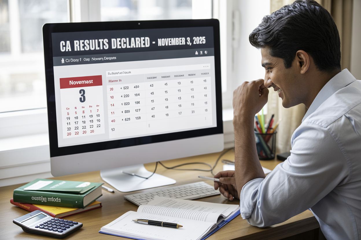 BREAKING: CA Results Date Announced! | November 3, 2025 | Final, Intermediate & Foundation Exams September 2025
